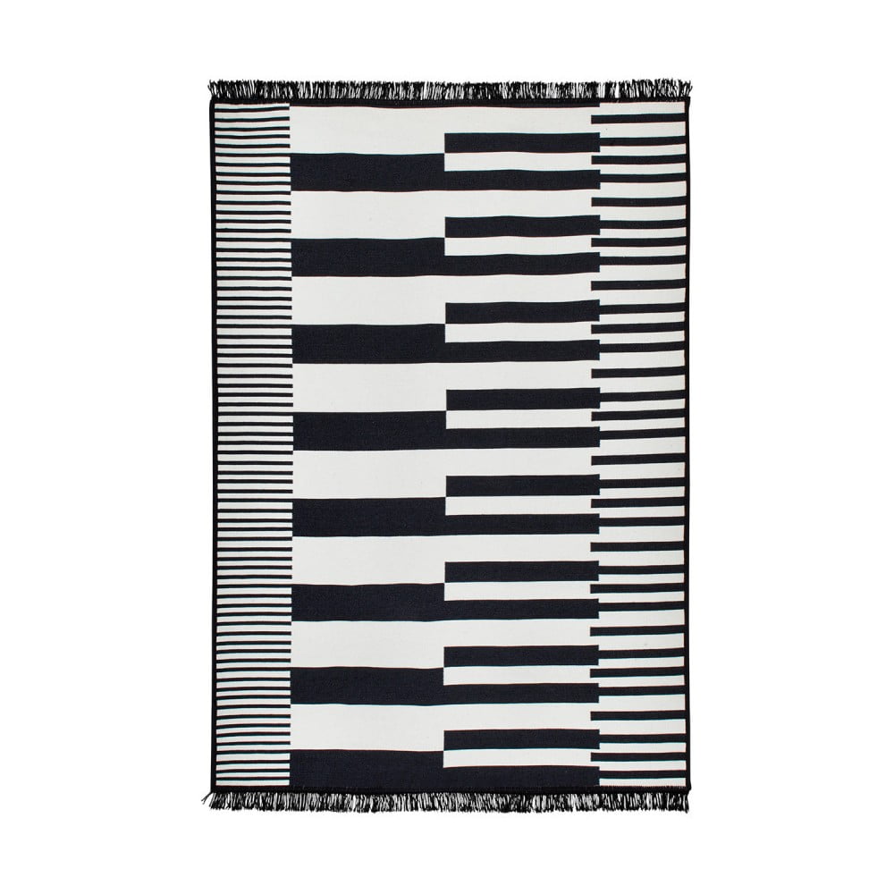 Klotho fekete-fehér kétoldalas szőnyeg, 80 x 150 cm