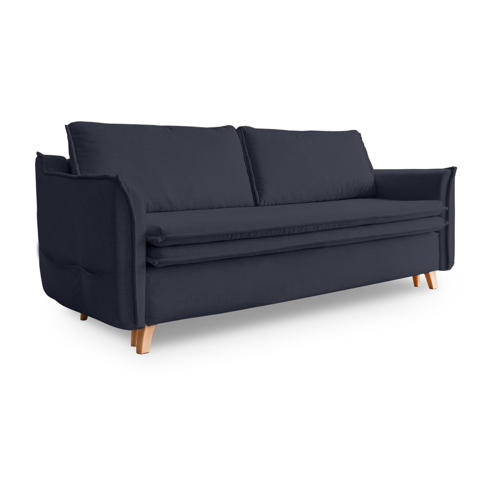 Sötétszürke-antracitszürke kinyitható kanapé 225 cm charming charlie – miuform