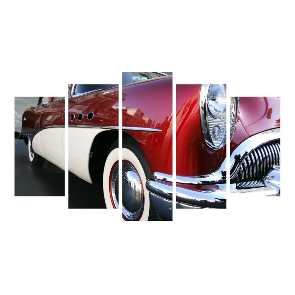 Retro Vintage Car többrészes kép, 102 x 60 cm - 3D Art