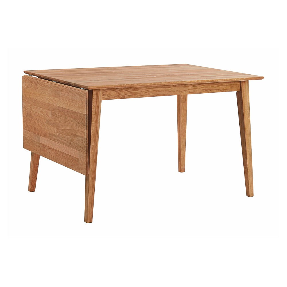 Filippa natúr tölgyfa étkezőasztal lehajtható asztallappal, 120 x 80 cm - Rowico