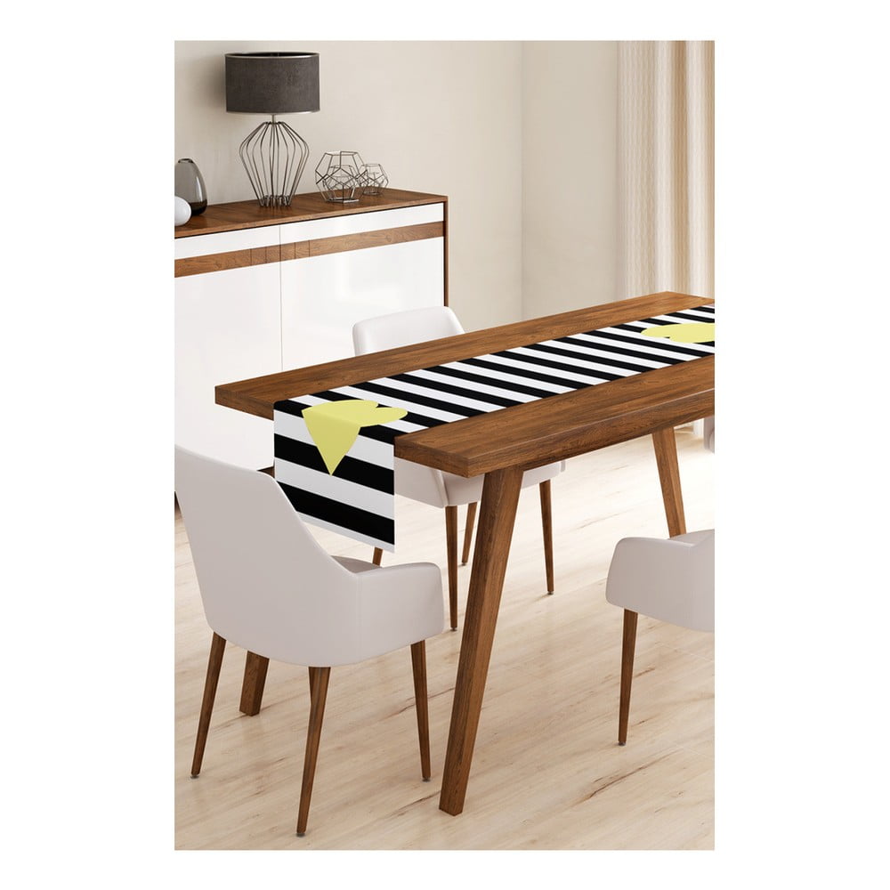 Asztali futó 45x140 cm Black Stripes – Minimalist Cushion Covers
