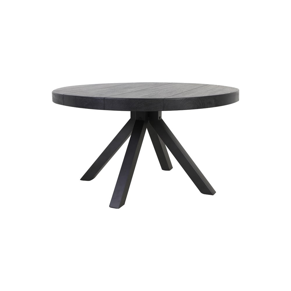 Fekete kerek étkezőasztal 140x140 cm muden – light & living