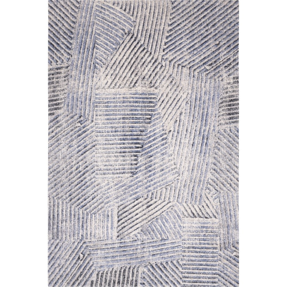 Világoskék gyapjú szőnyeg 200x300 cm strokes – agnella