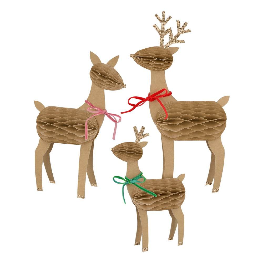 Karácsonyi figura készlet 3 db-os Reindeer Family – Meri Meri