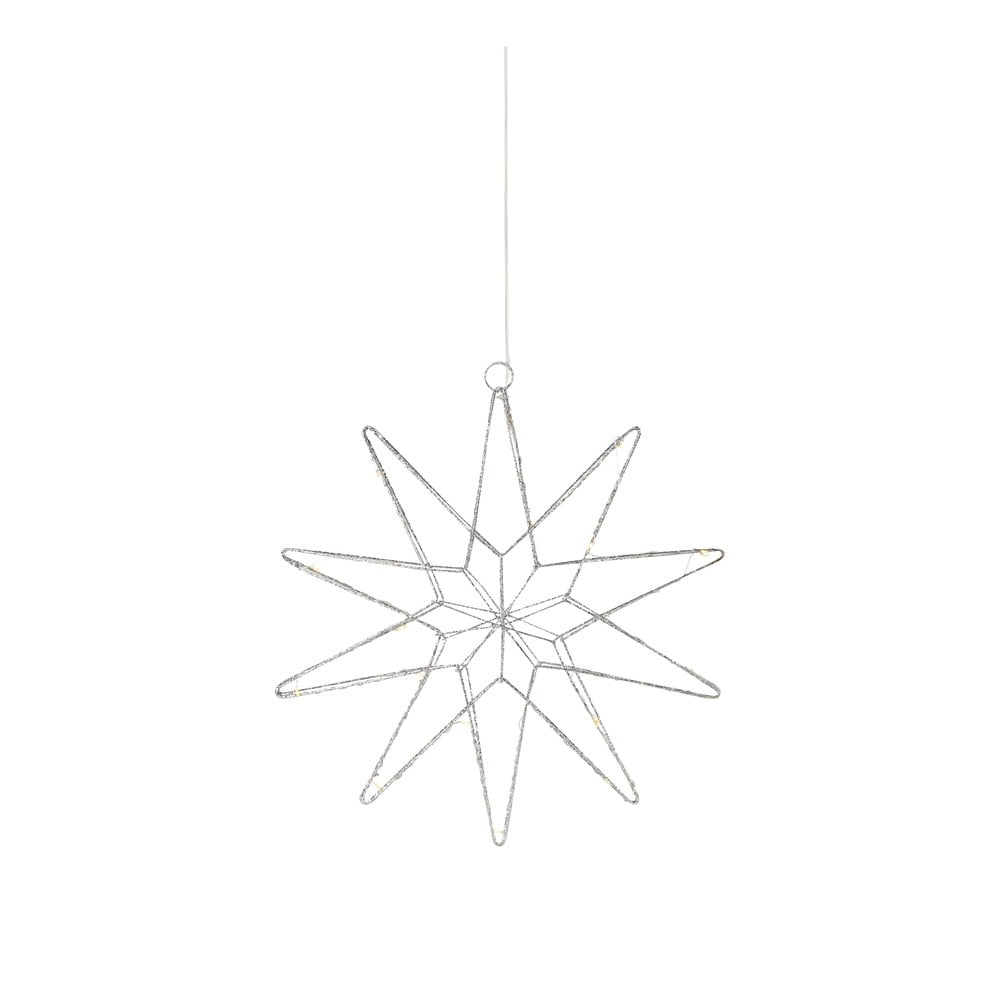 Ezüstszínű fénydekoráció karácsonyi mintával ø 31 cm Gleam – Markslöjd