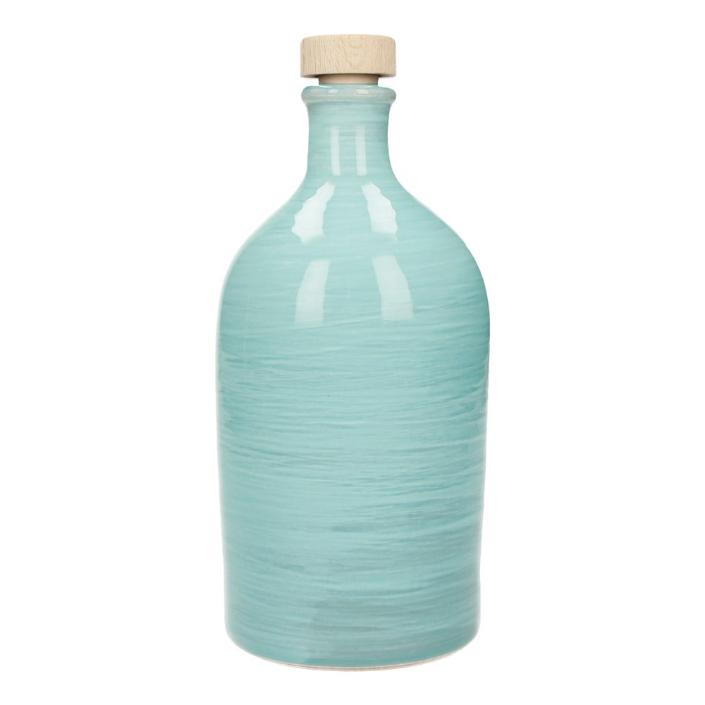 Maiolica türkizkék olajtartó palack, 500 ml - Brandani