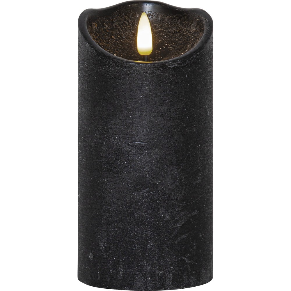 Flamme Rustic fekete LED viaszgyertya, magasság 15 cm - Star Trading