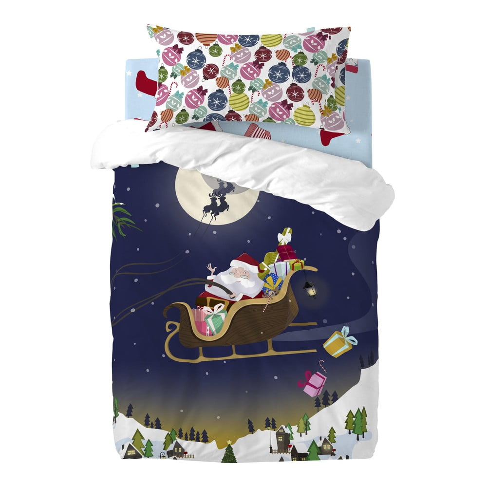 Merry Christmas gyerek pamut paplanhuzat és párna, 115 x 145 cm - Mr. Fox