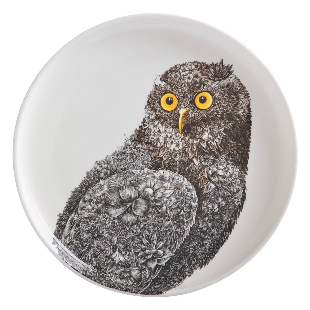 Marini Ferlazzo Owl fehér porcelán tányér, ø 20 cm - Maxwell & Williams