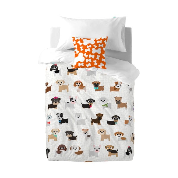 Dogs gyermek pamut ágynemű- és párnahuzat, 140 x 200 cm - Mr. Fox