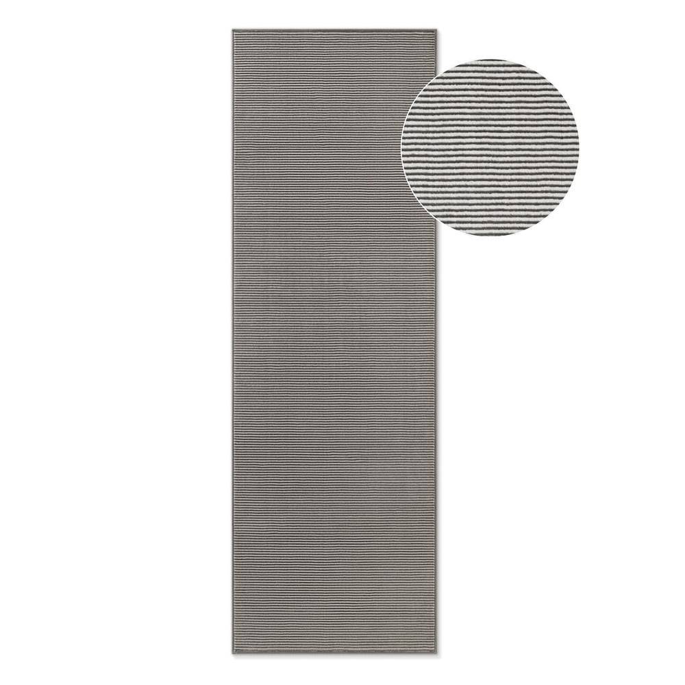Antracitszürke-krémszínű futószőnyeg 80x240 cm Perles Dolomite – Elle Decoration