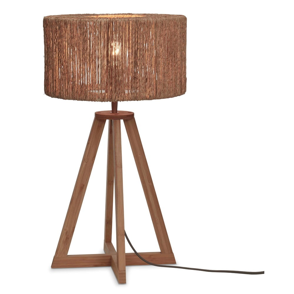 Natúr színű asztali lámpa juta búrával (magasság 51 cm) iguazu – good&mojo