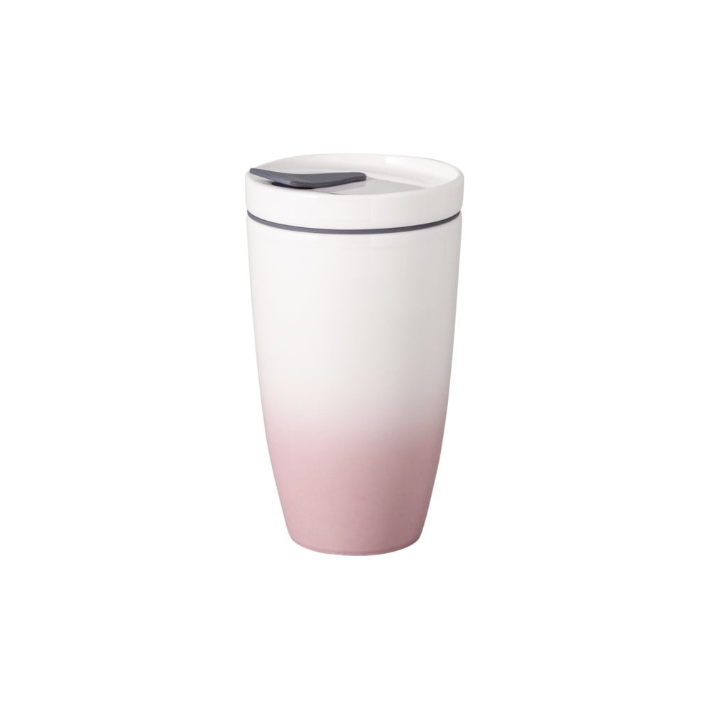 Like To Go rózsaszín-fehér porcelán utazóbögre, 350 ml - Villeroy & Boch