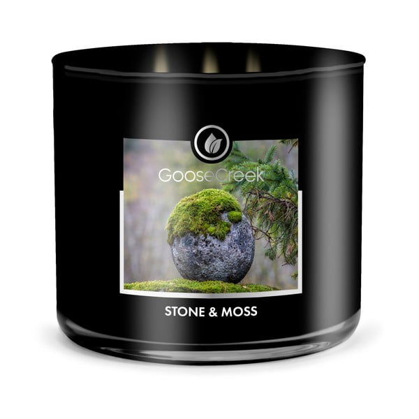 Stone & Moss illatgyertya dobozban férfiaknak, égési idő 35 óra - Goose Creek