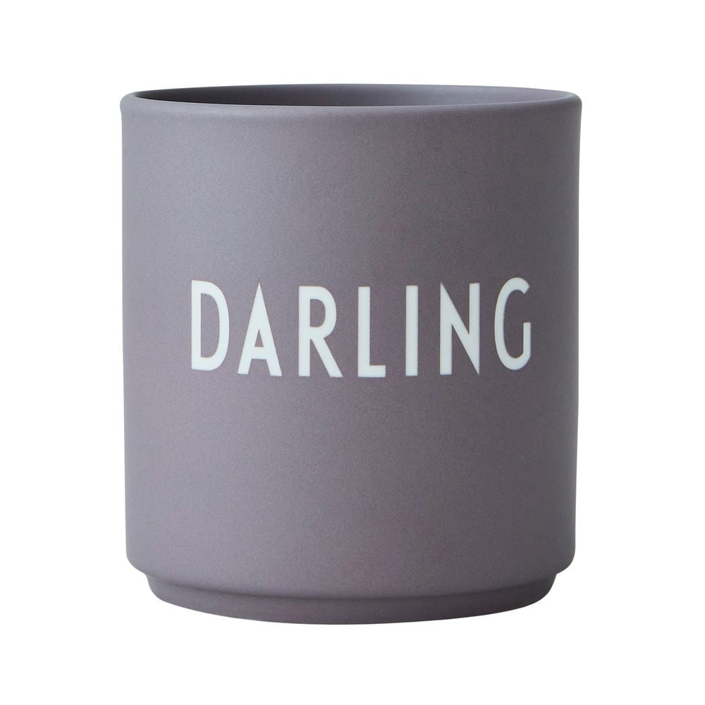 Darling szürke porcelánbögre, 300 ml - Design Letters