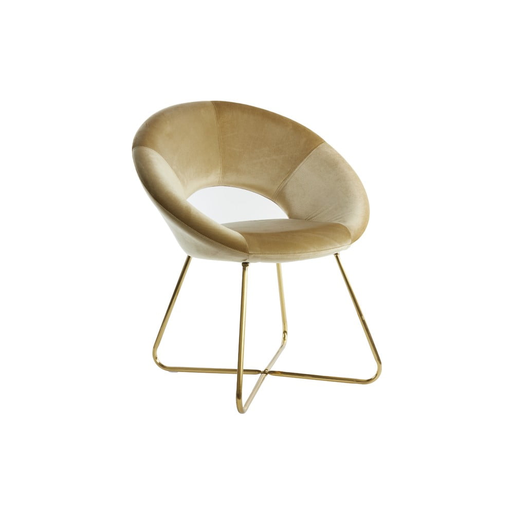 Aranyszínű bársony fotel antony – light & living