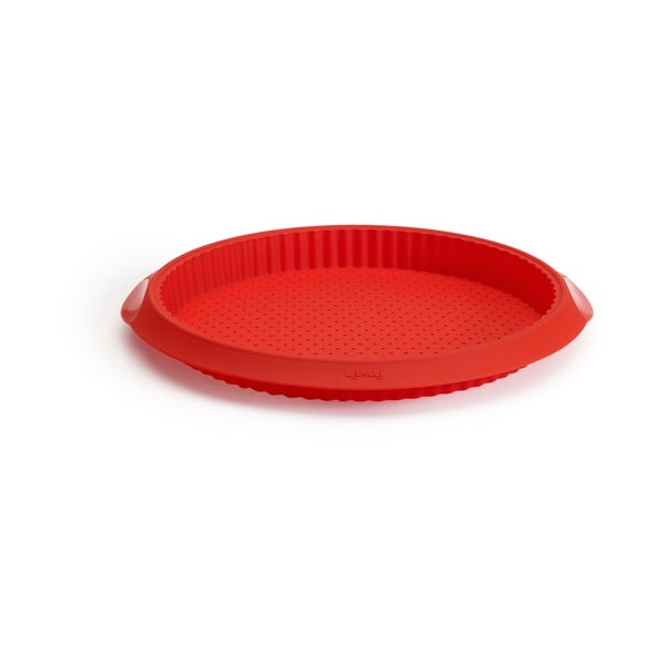 Piros lyukacsos szilikon quiche sütőforma, ⌀ 28 cm - Lékué