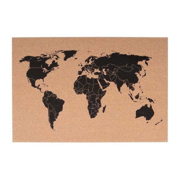 World fém falitérkép, 60 x 40 cm - PT LIVING