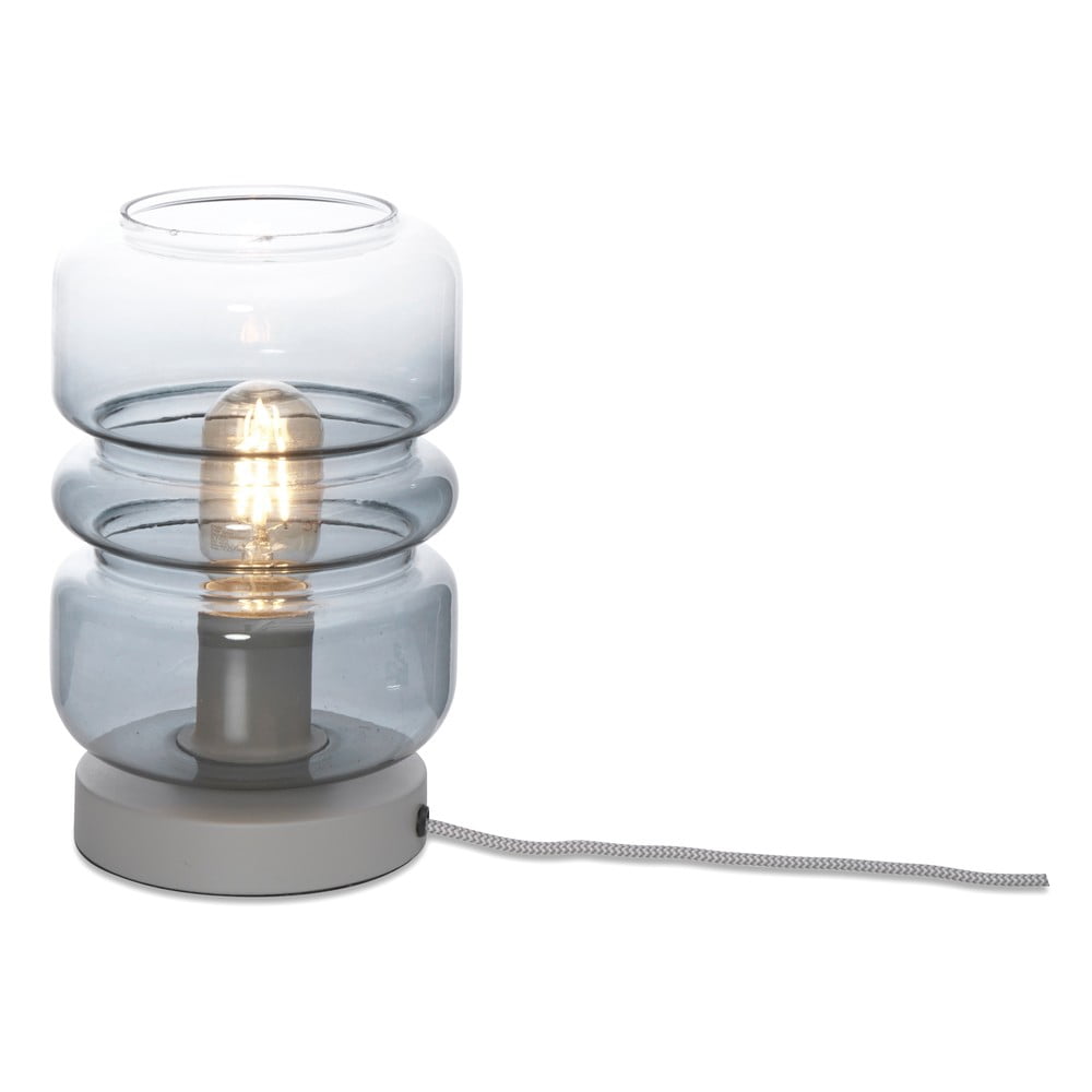 Szürke asztali lámpa üveg búrával (magasság 23 cm) verona – it's about romi