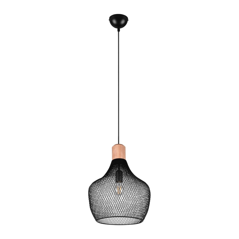 Fekete függőlámpa fém búrával ø 33 cm Valeria – Trio