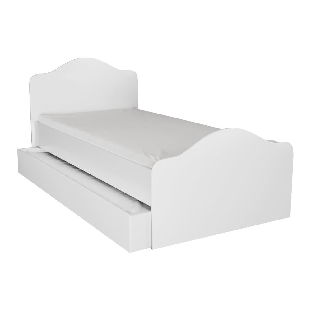 Fehér egyszemélyes ágy tárolóhellyel 90x190 cm kanguru – kalune design