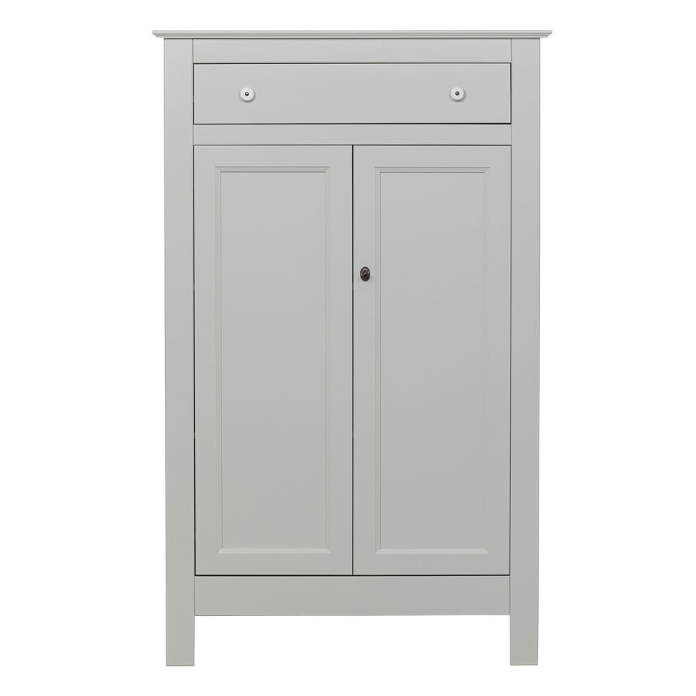 Világosszürke borovi fenyő magas zárható komód 93x150 cm Eva – WOOOD