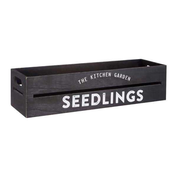 Seedlings fekete fadoboz gyógyfüveknek és virágoknak, 15 x 45 cm - Premier Housewares