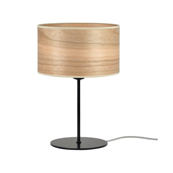 Tsuri S világosbarna asztali lámpa természetes furnérból, ⌀ 25 cm - Bulb Attack