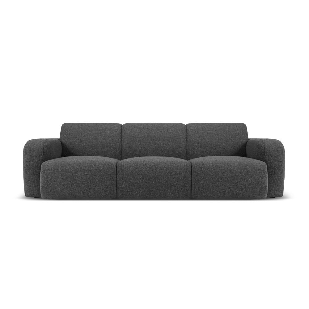 Sötétszürke buklé kanapé 235 cm Molino – Micadoni Home