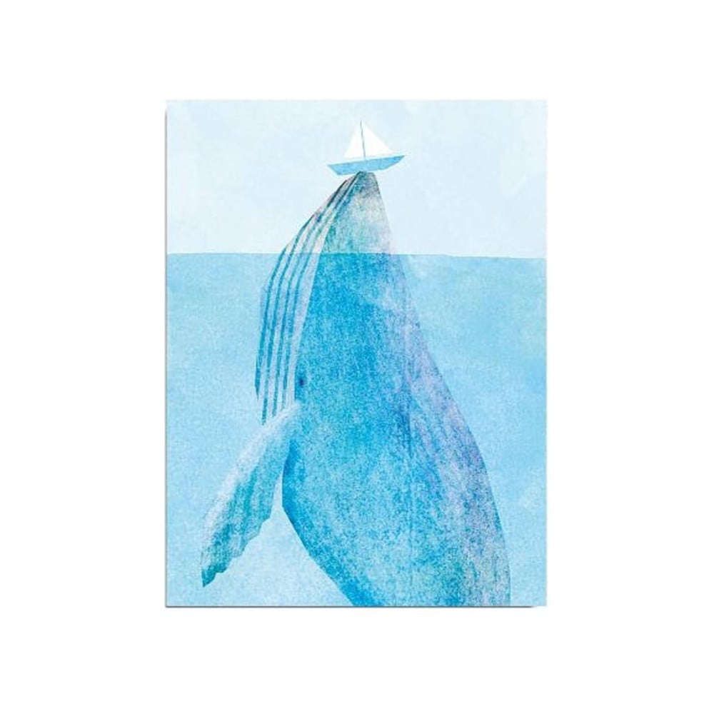 Whale vászon fali kép, 30 x 40 cm