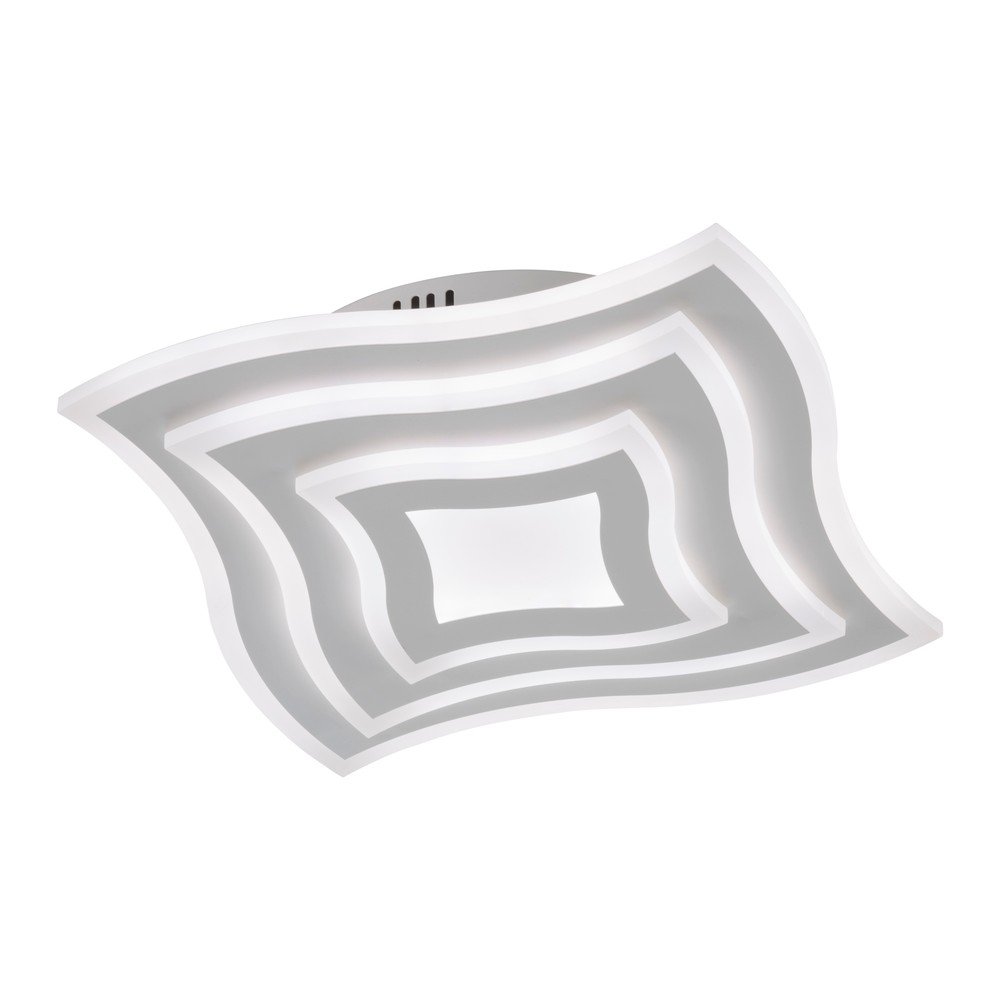 Fehér fém LED dimmelhető mennyezeti lámpa távirányítóval 43x43 cm Gorden – Fischer & Honsel