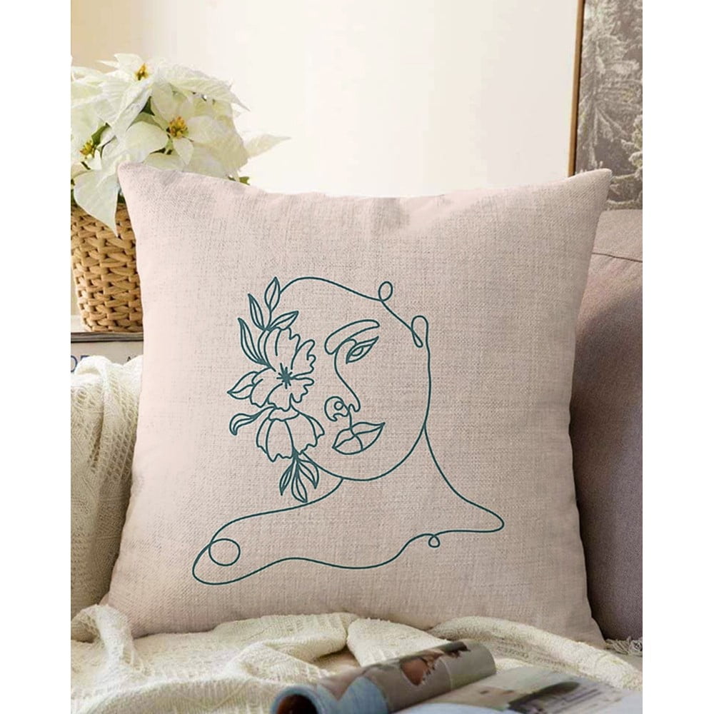 Chenille világosbézs pamut keverék párnahuzat, 55 x 55 cm - Minimalist Cushion Covers