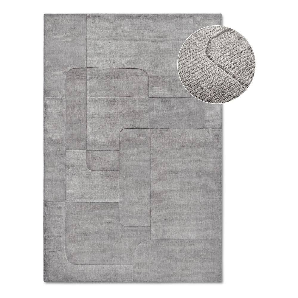 Szürke kézi szövésű gyapjú szőnyeg 120x170 cm Charlotte – Villeroy&Boch
