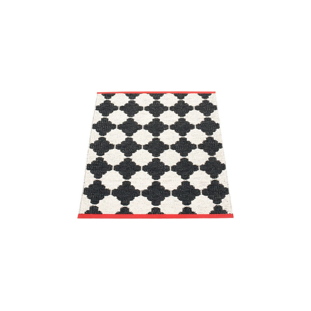 Fekete-fehér kültéri-beltéri szőnyeg 70x90 cm Marre Black Coral – Pappelina
