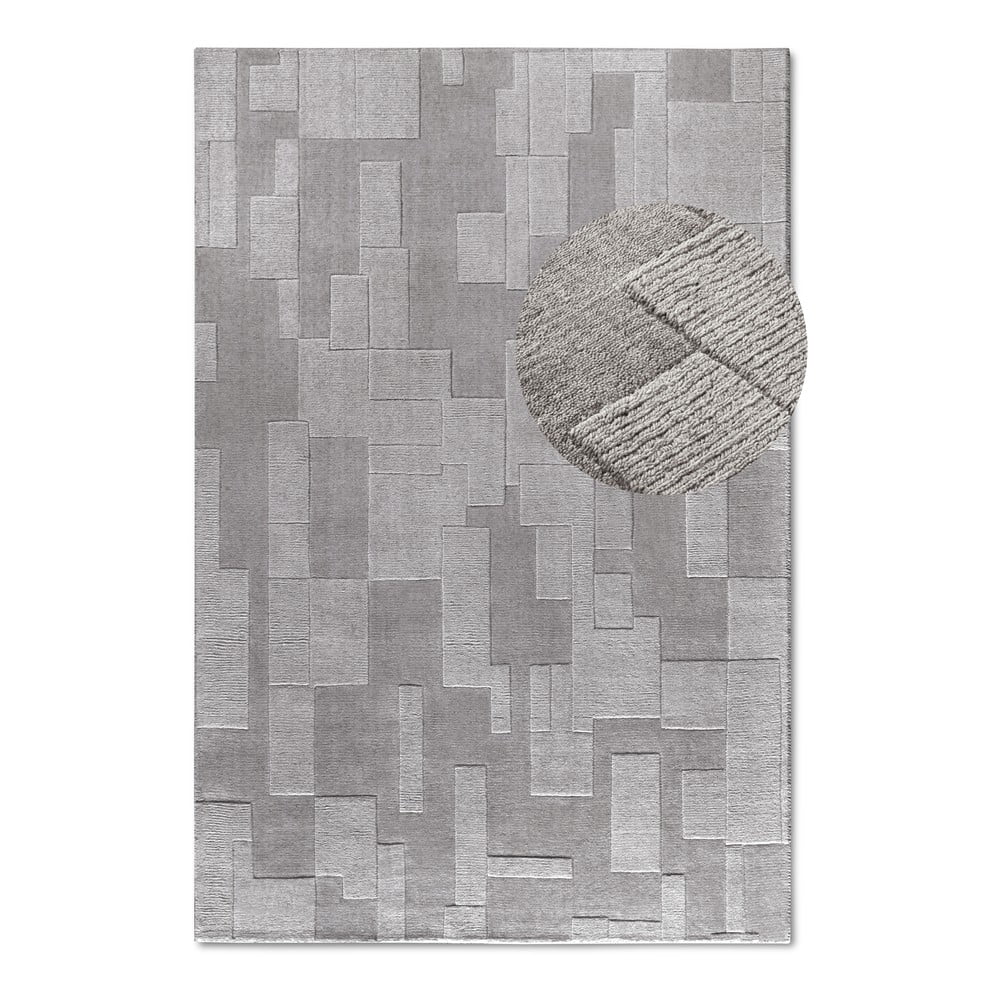 Szürke kézi szövésű gyapjú szőnyeg 120x170 cm wilhelmine – villeroy&boch