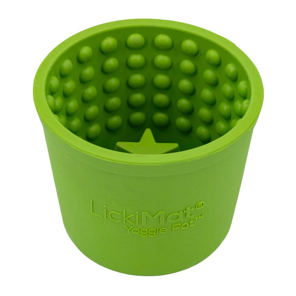 Nyalogatós tálka Yoggie Pot Green – LickiMat