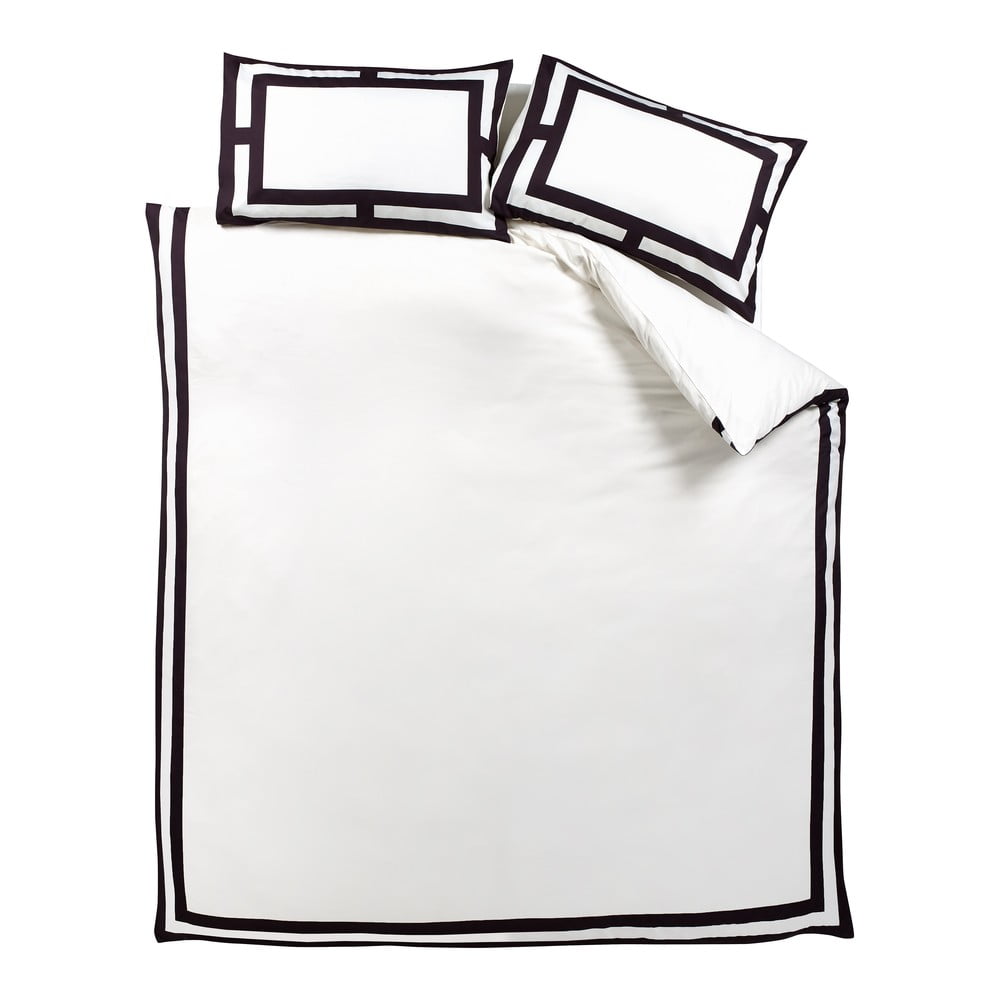 Fekete-fehér egyszemélyes ágyneműhuzat 135x200 cm Mono Panel – Catherine Lansfield