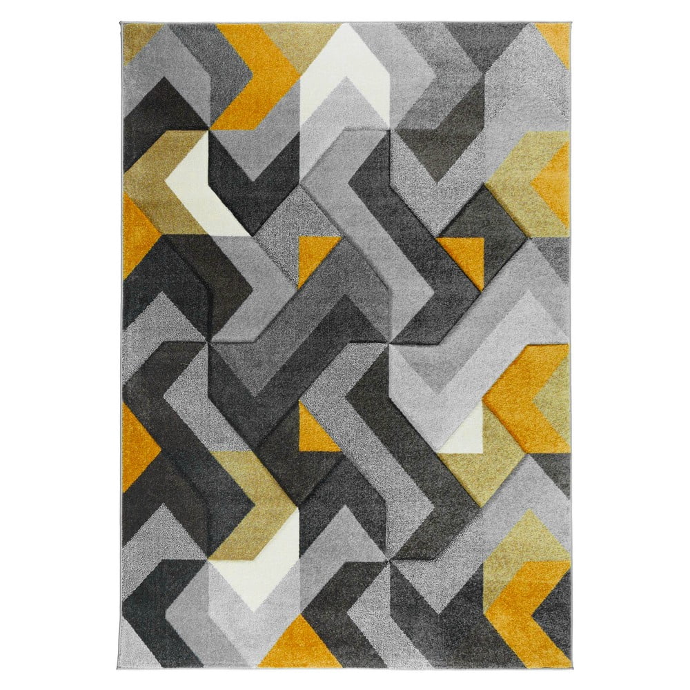 Aurora sárga-szürke szőnyeg, 160 x 230 cm - flair rugs