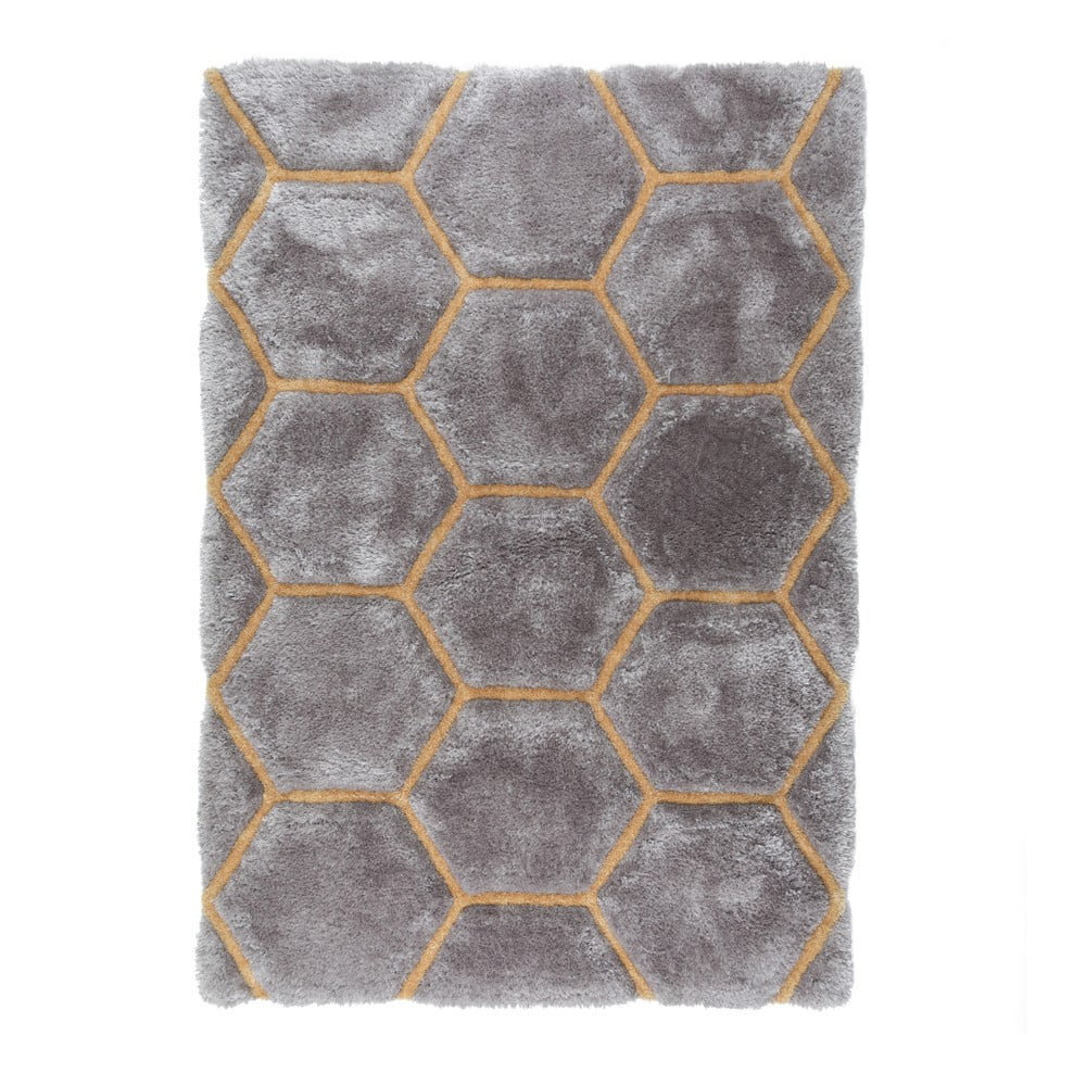 Honeycomb szürke szőnyeg, 120 x 170 cm - Flair Rugs