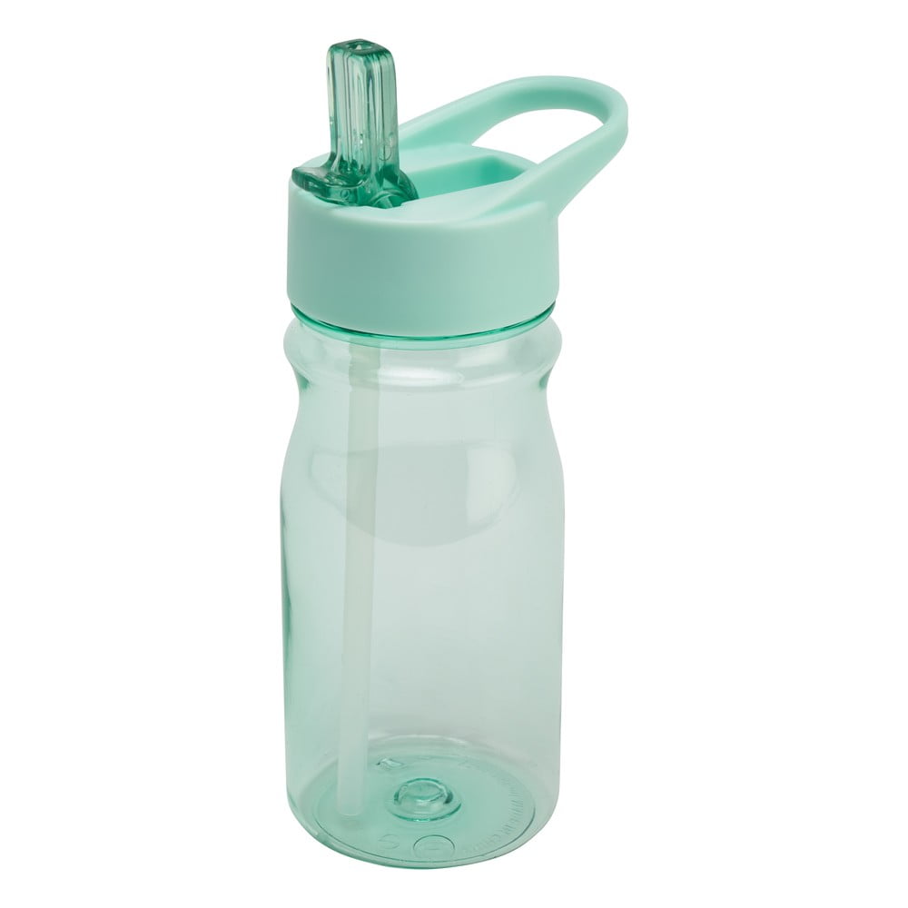 Bottle Blue Haze zöldeskék, fedeles ivópalack szívószállal, 500 ml - Addis