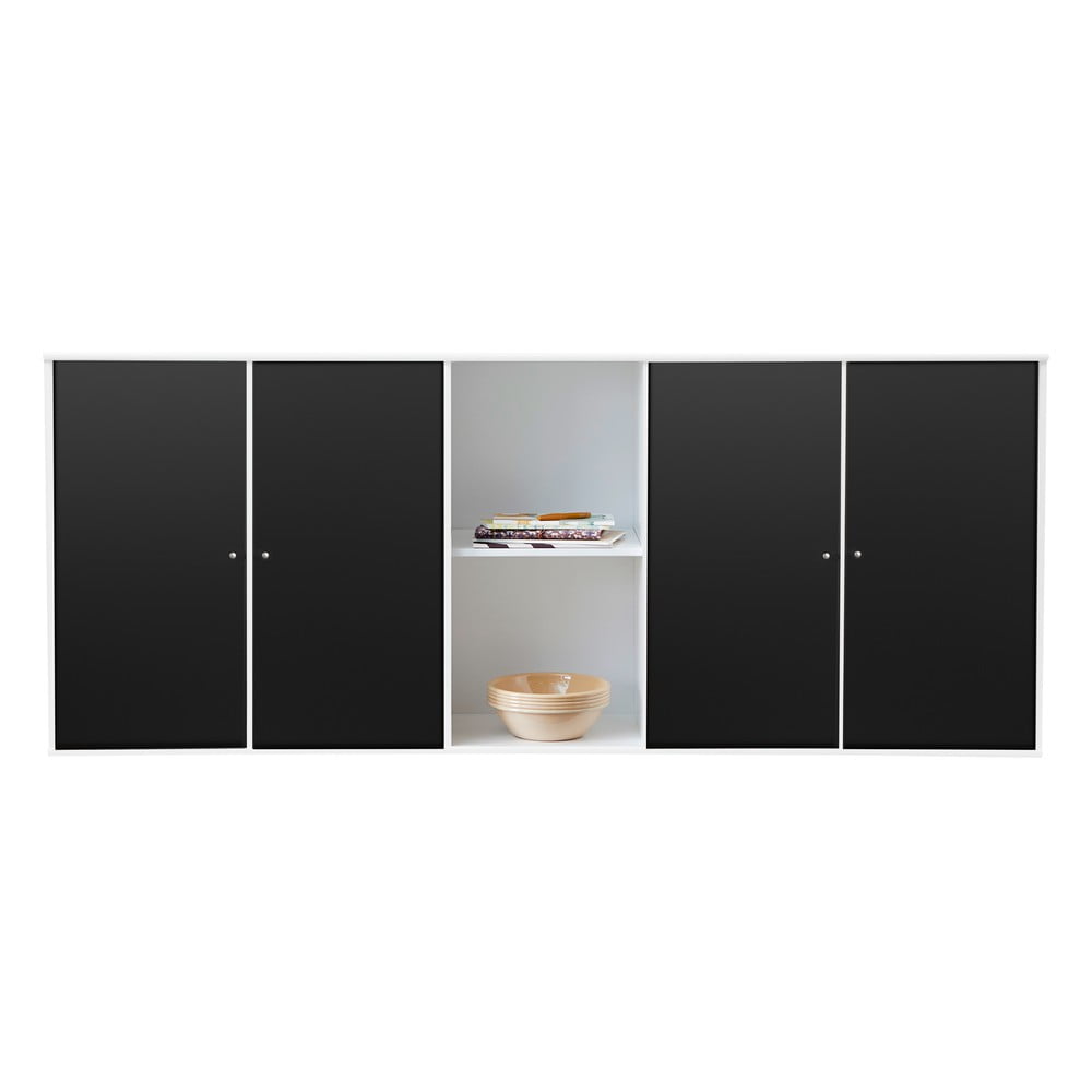 Hammel furniture fekete-fehér fali komód hammel mistral kubus, 169 x 69 cm