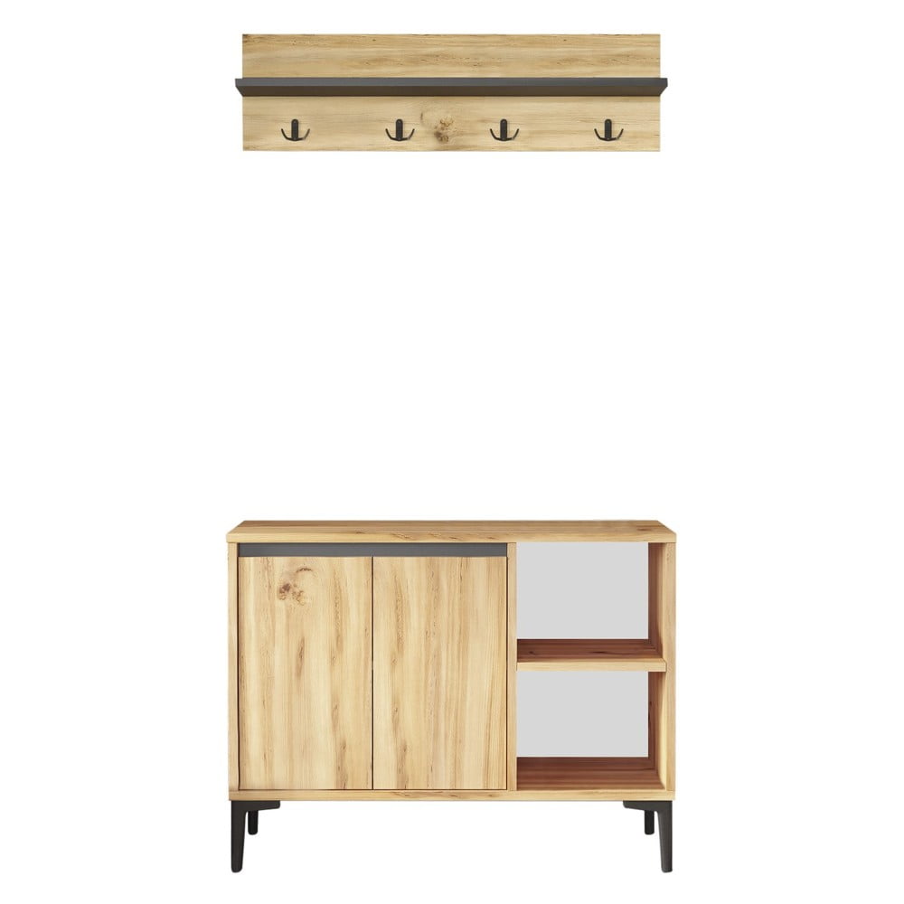 Natúr színű előszoba bútor noemi – kalune design