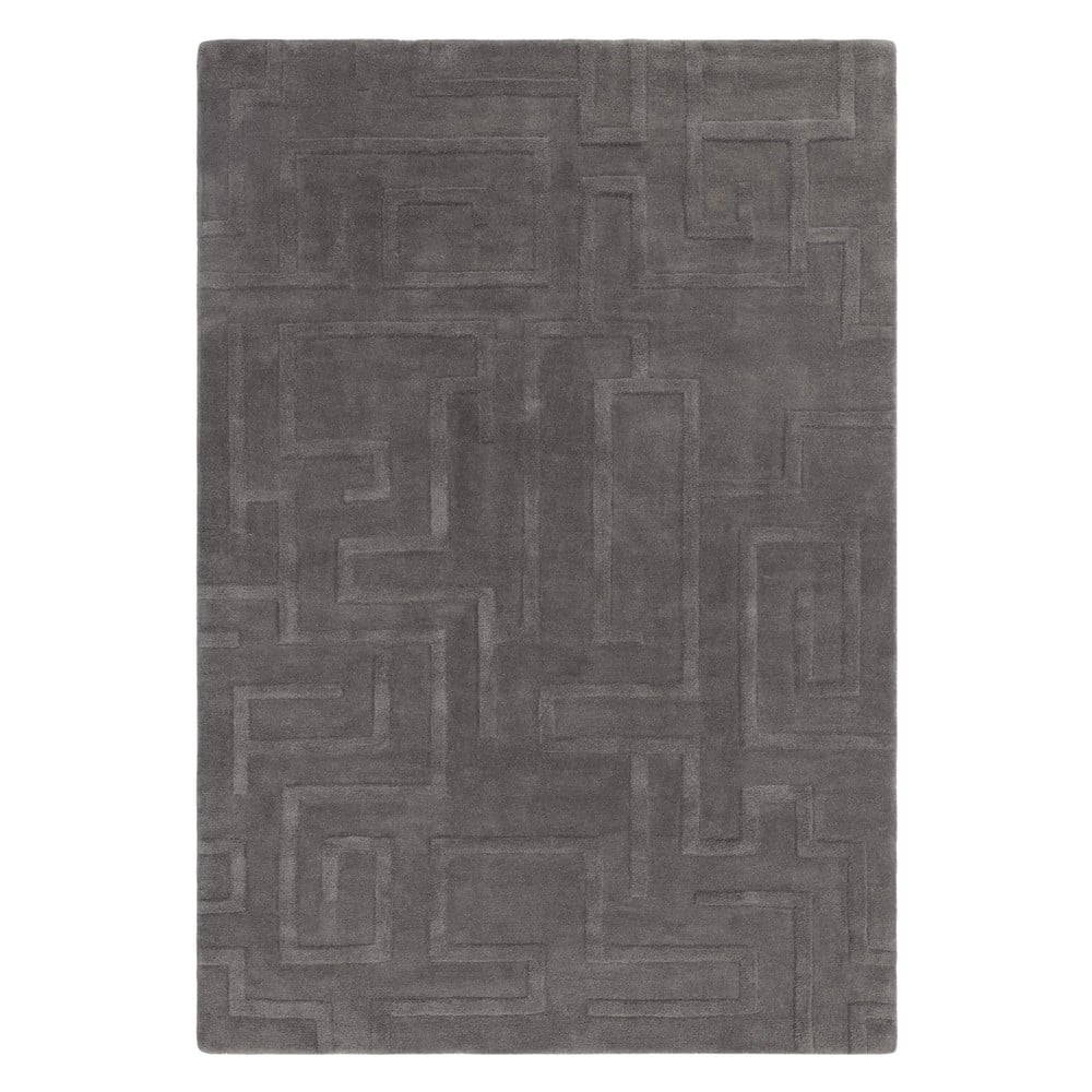 Antracitszürke gyapjú szőnyeg 120x170 cm Maze – Asiatic Carpets