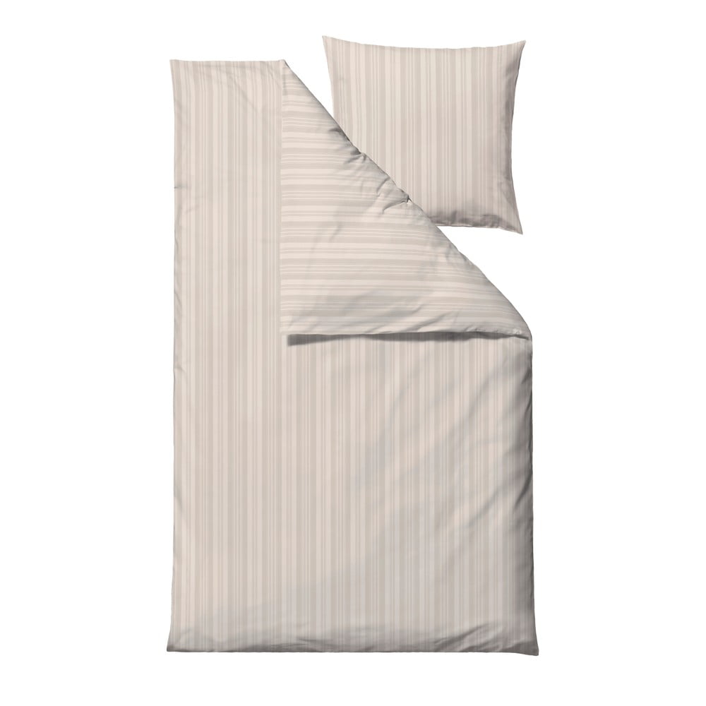 Bézs kétszemélyes hosszabbított damaszt ágyneműhuzat 200x220 cm Noble – Södahl