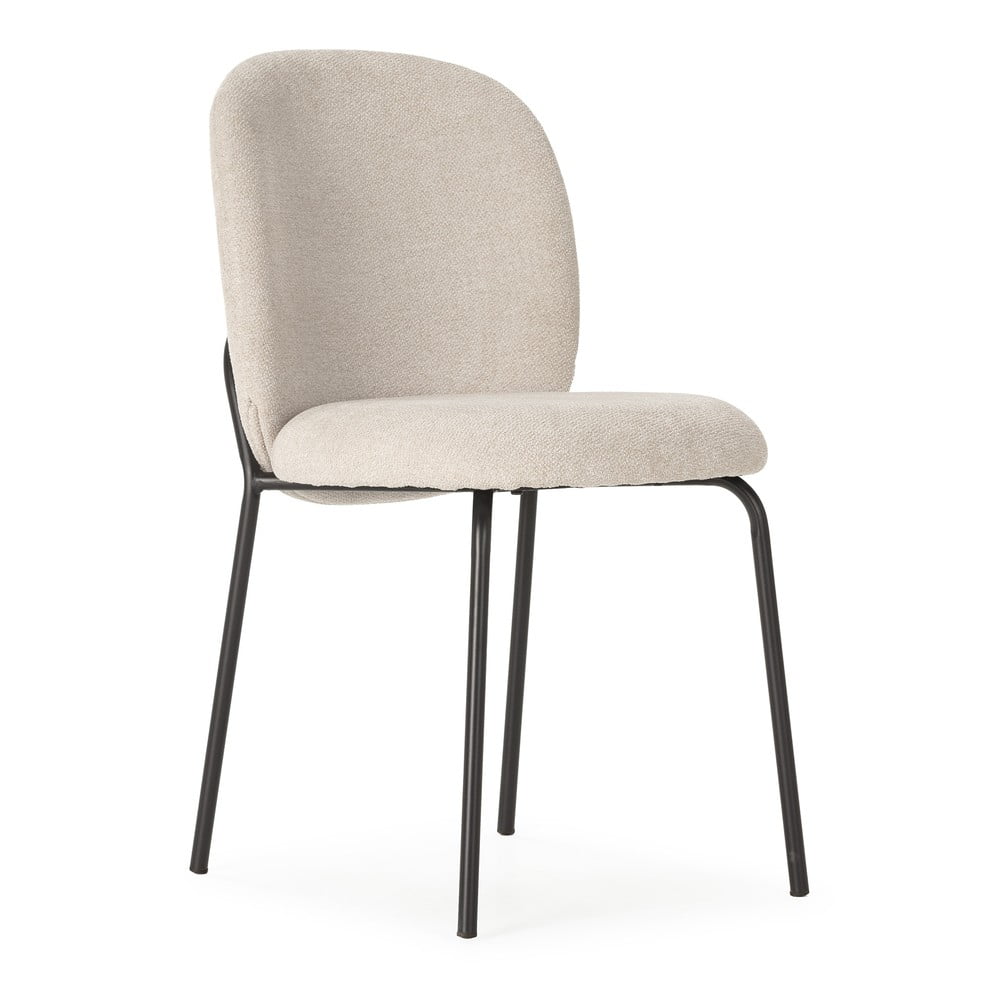 Fekete-krémszínű étkezőszék szett 4 db-os Daia – Marckeric