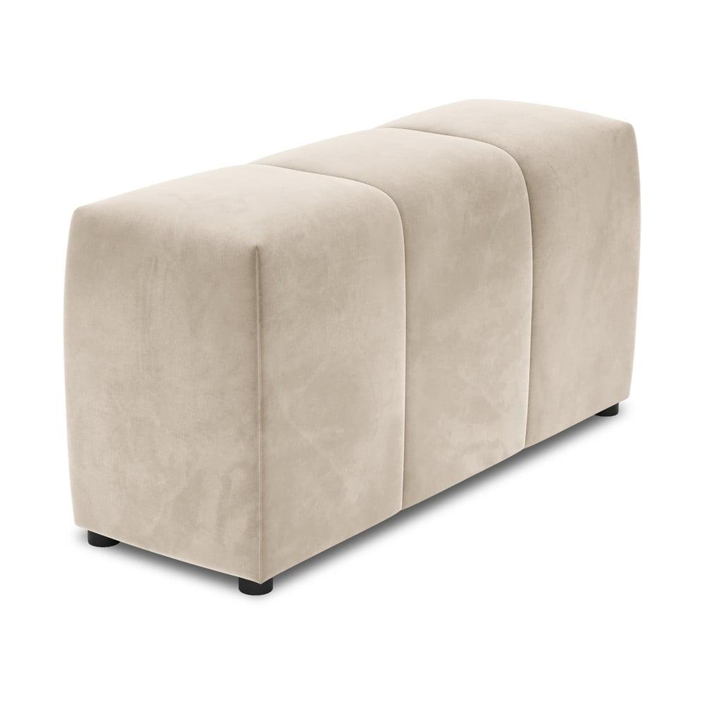 Bézs bársony karfa moduláris kanapéhoz rome velvet - cosmopolitan design