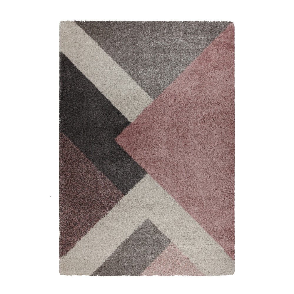 Zula rózsaszín-szürke szőnyeg, 120 x 170 cm - flair rugs