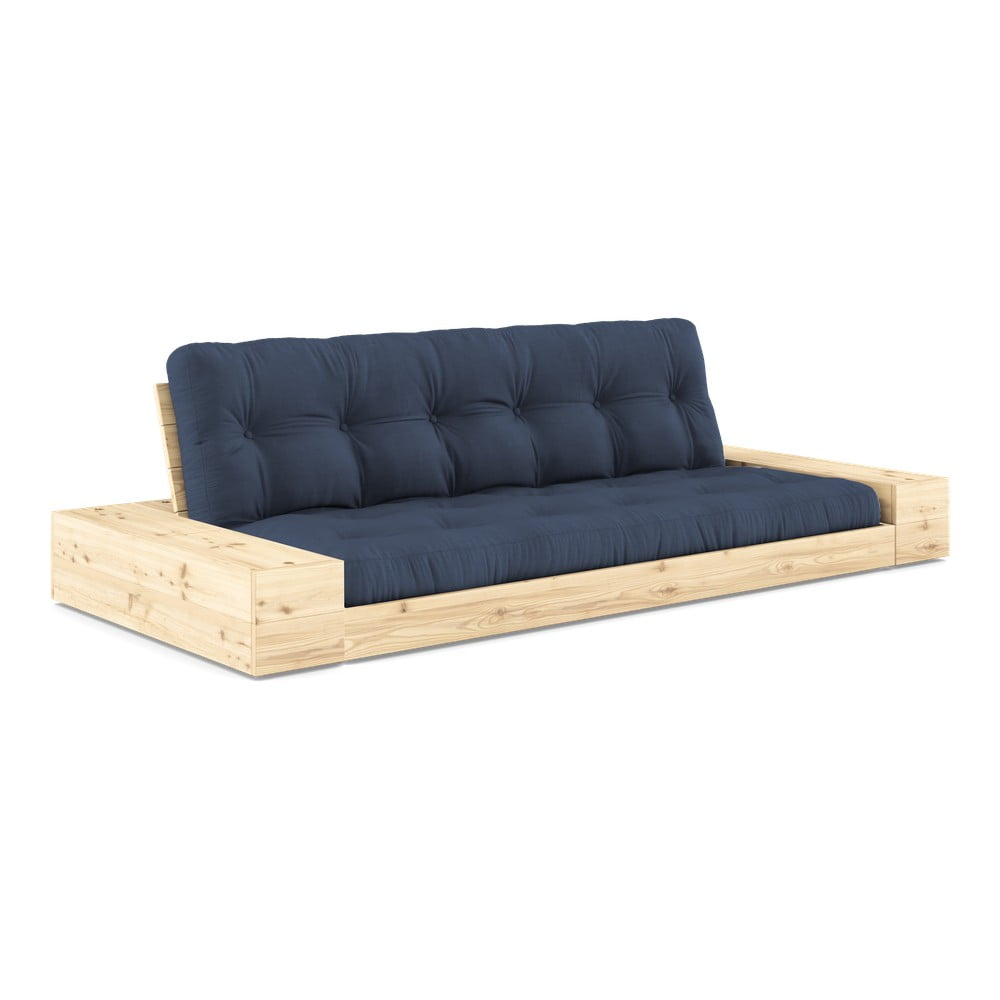 Sötétkék kinyitható kanapé 244 cm base – karup design