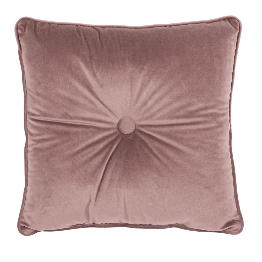 Velvet Button halvány rózsaszín díszpárna, 45 x 45 cm - Tiseco Home Studio