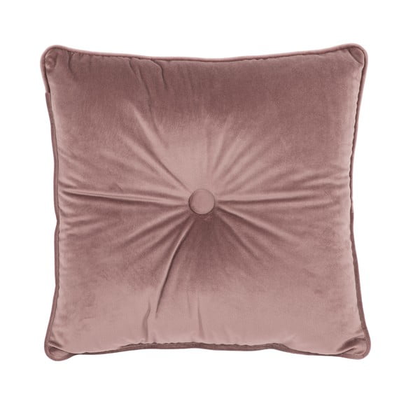 Velvet Button halvány rózsaszín díszpárna, 45 x 45 cm - Tiseco Home Studio